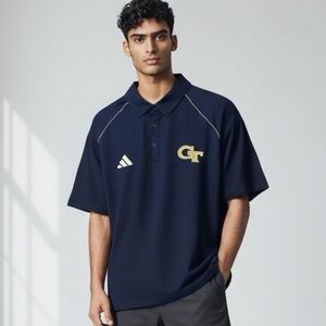 Men's adidas Navy Georgia Tech Yellow Jackets Coaches PRIMEGREEN Polo - Large